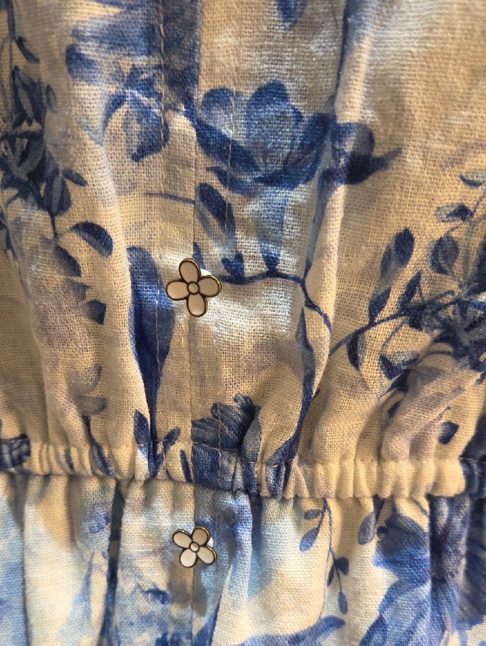 Nwt Large Calypso Blue and White Floral Midi Dress - Picture 14 of 16